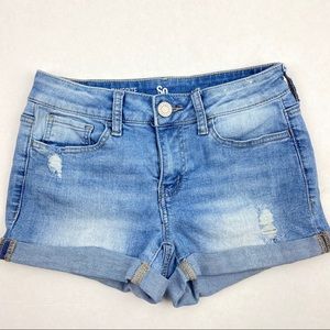SO Denim Shortie Shorts